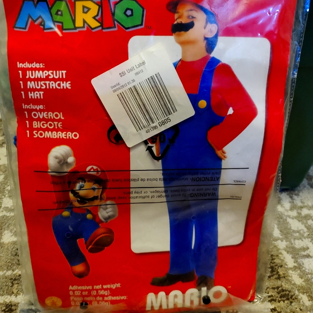 Boys Super Mario Bros - Mario costume
